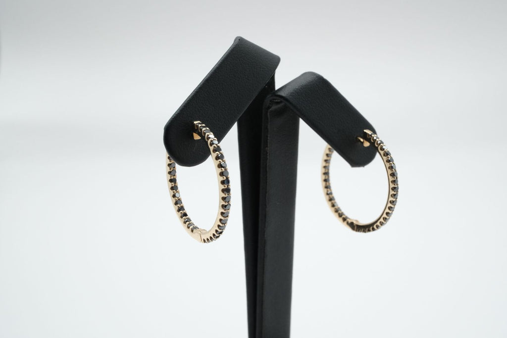 Eclipse Black Diamond Hoops