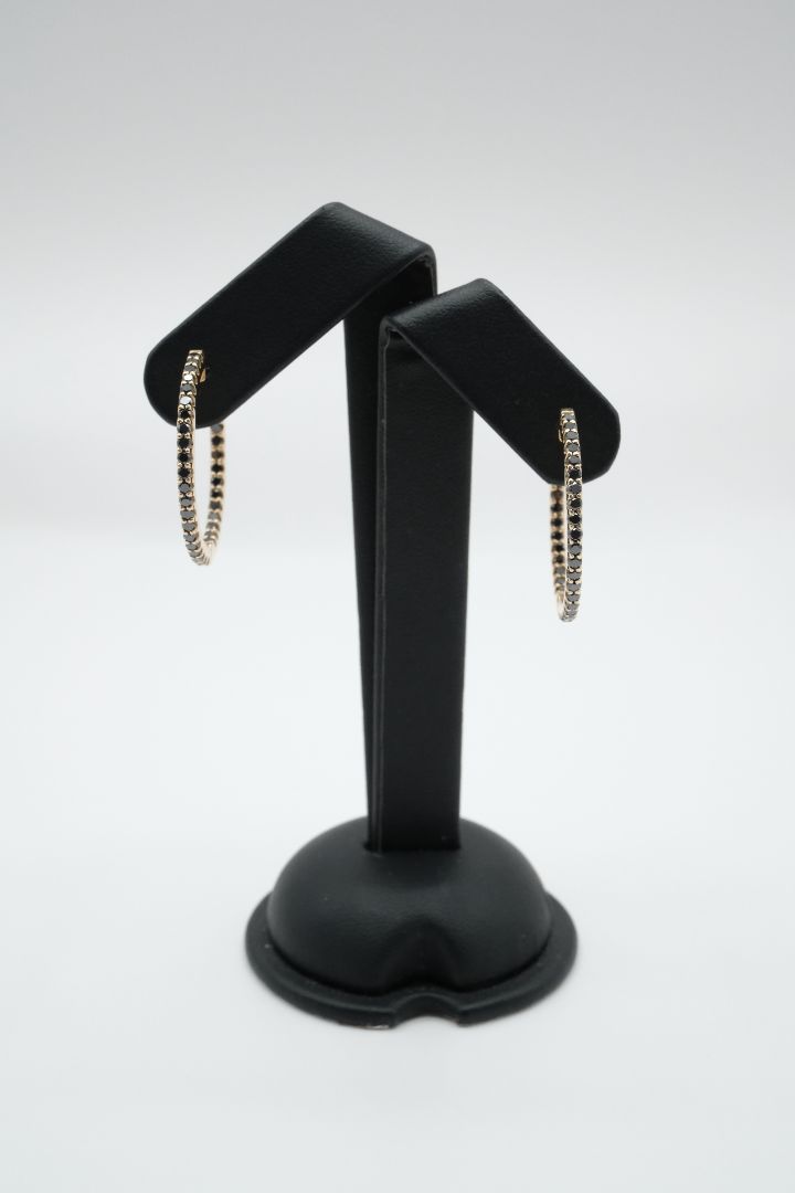 Eclipse Black Diamond Hoops