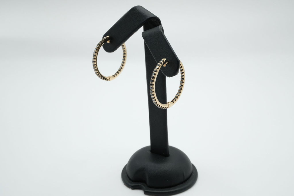 Eclipse Black Diamond Hoops