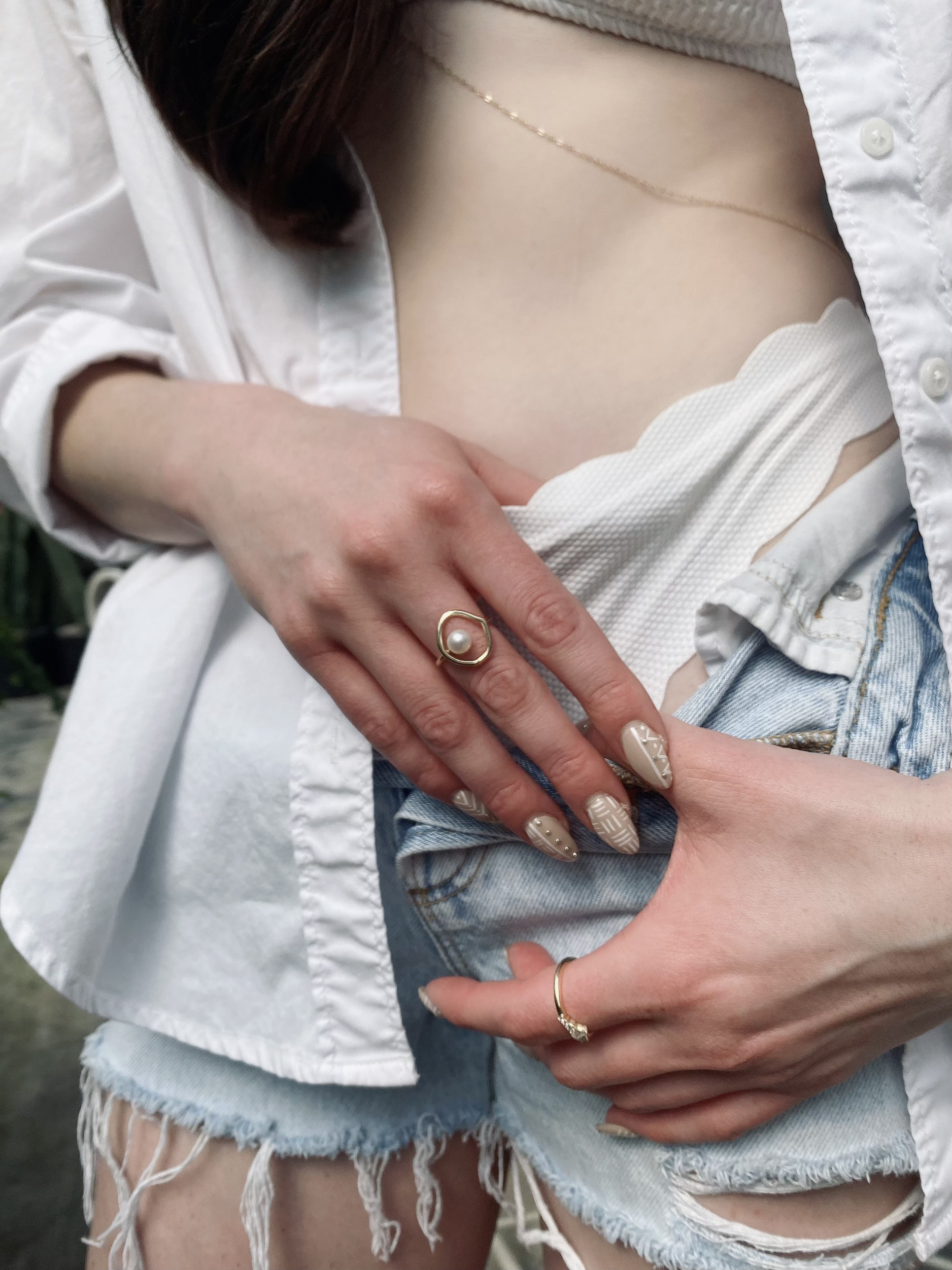 Hidden Pearl Ring