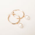 Pearl Drop Hoops