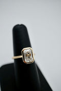 Bezel Emerald Engagement Ring